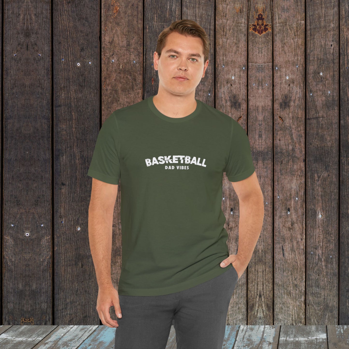 Basketball Dad Vibes Unisex Jersey Short Sleeve Tee