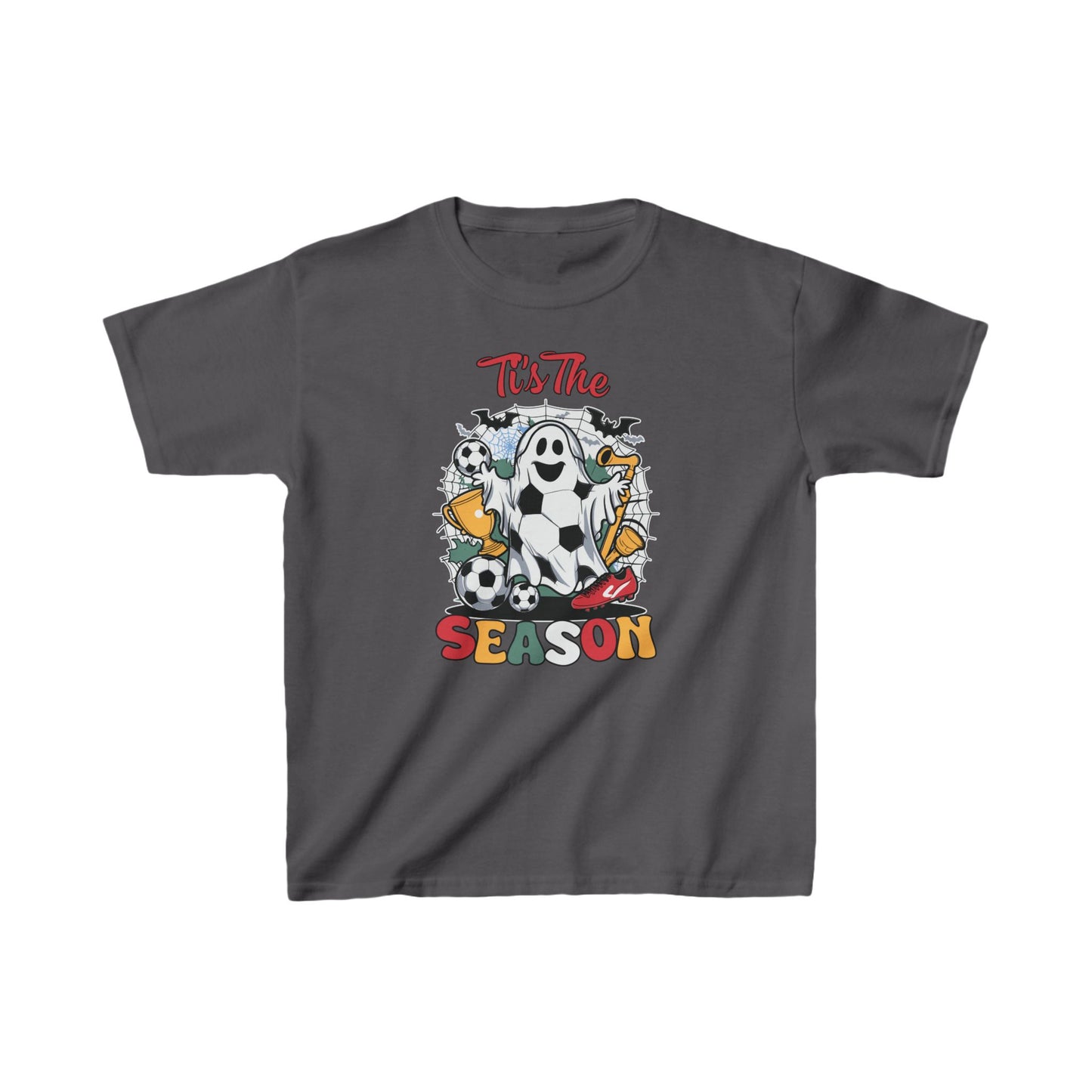 Tis The Season Soccer Ghost Kids Tee