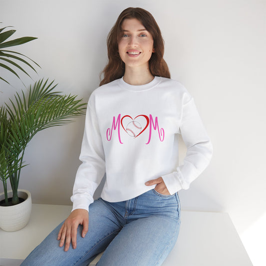 Mom Baseball Love Valentines Crewneck sweater