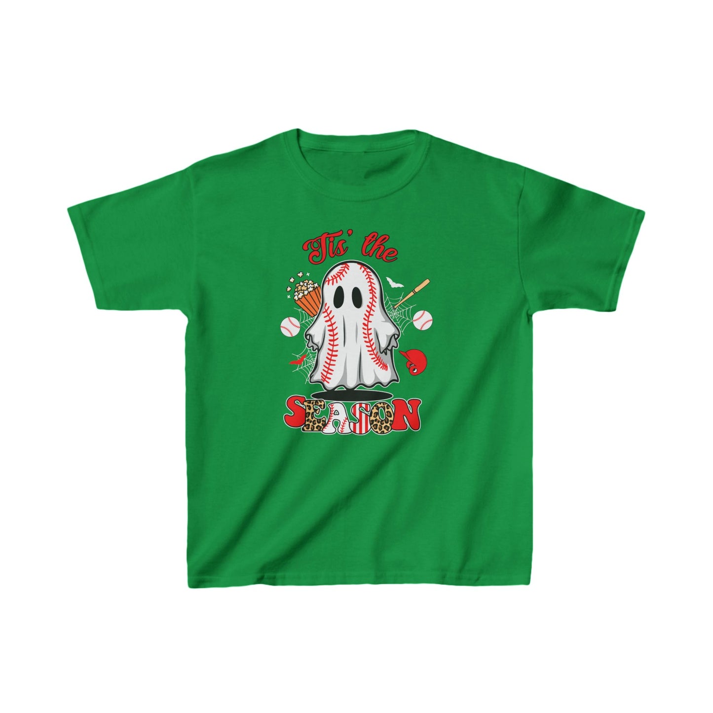 Halloween Baseball Ghost Kids Tee