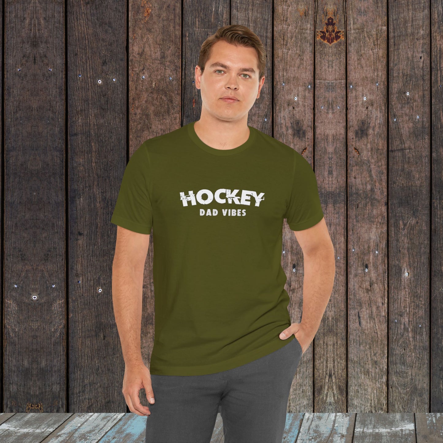 Hockey Dad Vibes Unisex Jersey Short Sleeve Tee