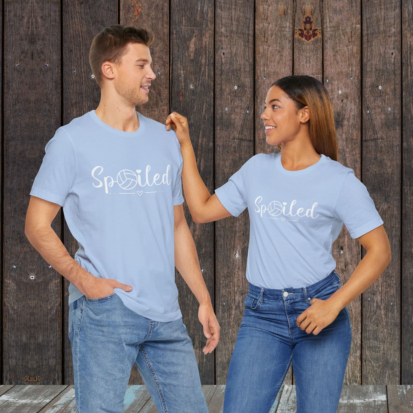 Spoiled Mom Dad Matching Game Day Shirts