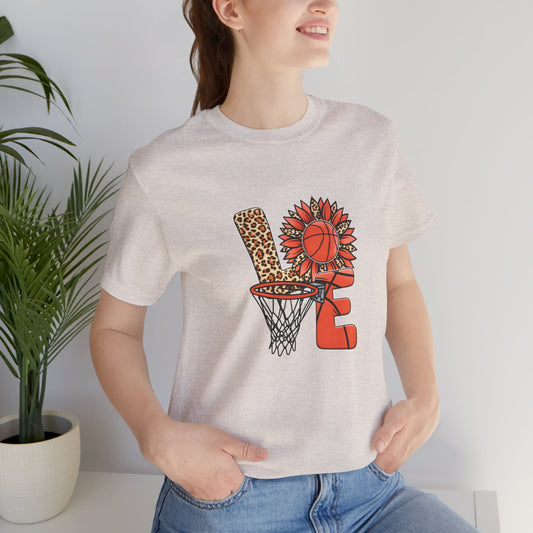 LOVE Basketball Animal print Unisex Jersey Short Sleeve Tee