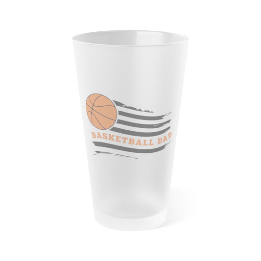 Basketball Dad Frosted Pint Glass, 16oz