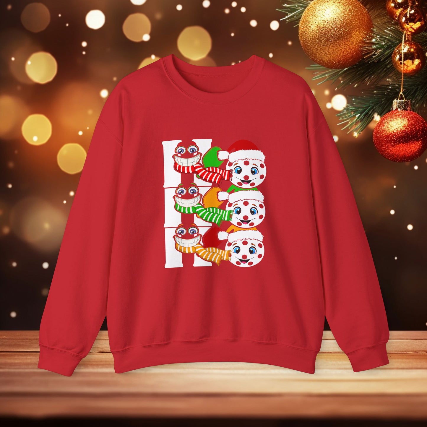 Christmas Pickleball Crewneck Sweatshirt