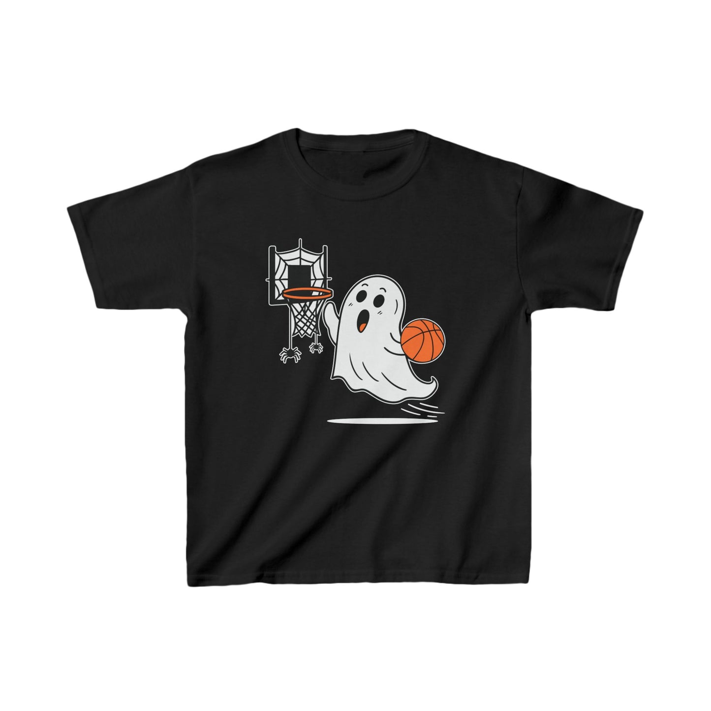 Basketball Playing Ghost Halloween Kids Tee