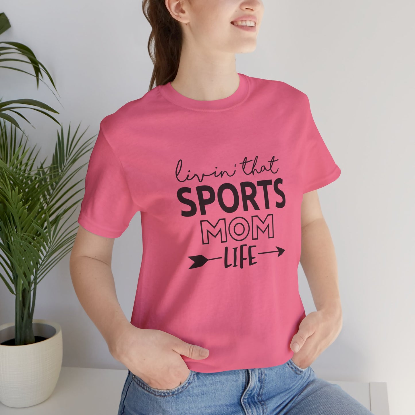 Livin that Sports Mom Life Unisex Jersey Short Sleeve Tee