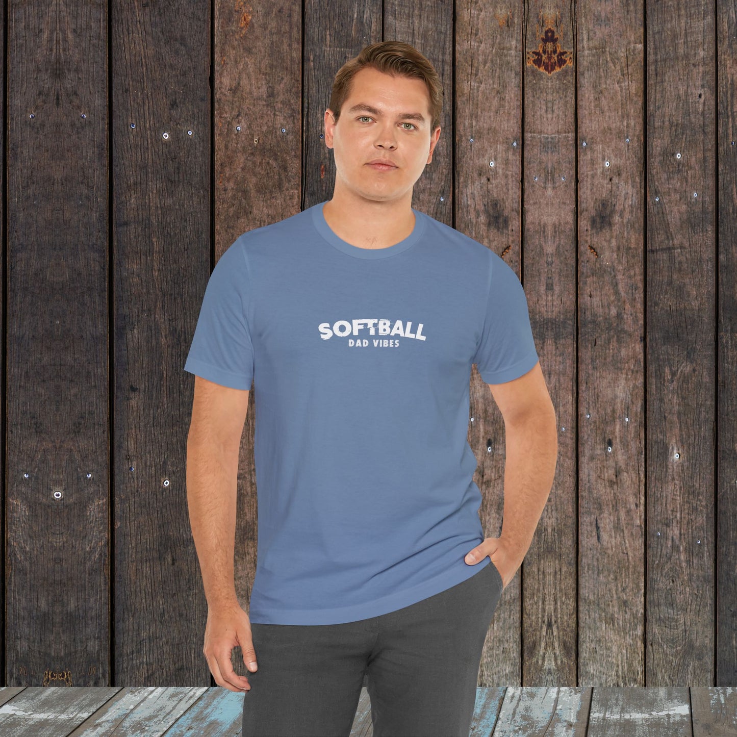 Softball Dad Vibes Unisex Jersey Short Sleeve Tee