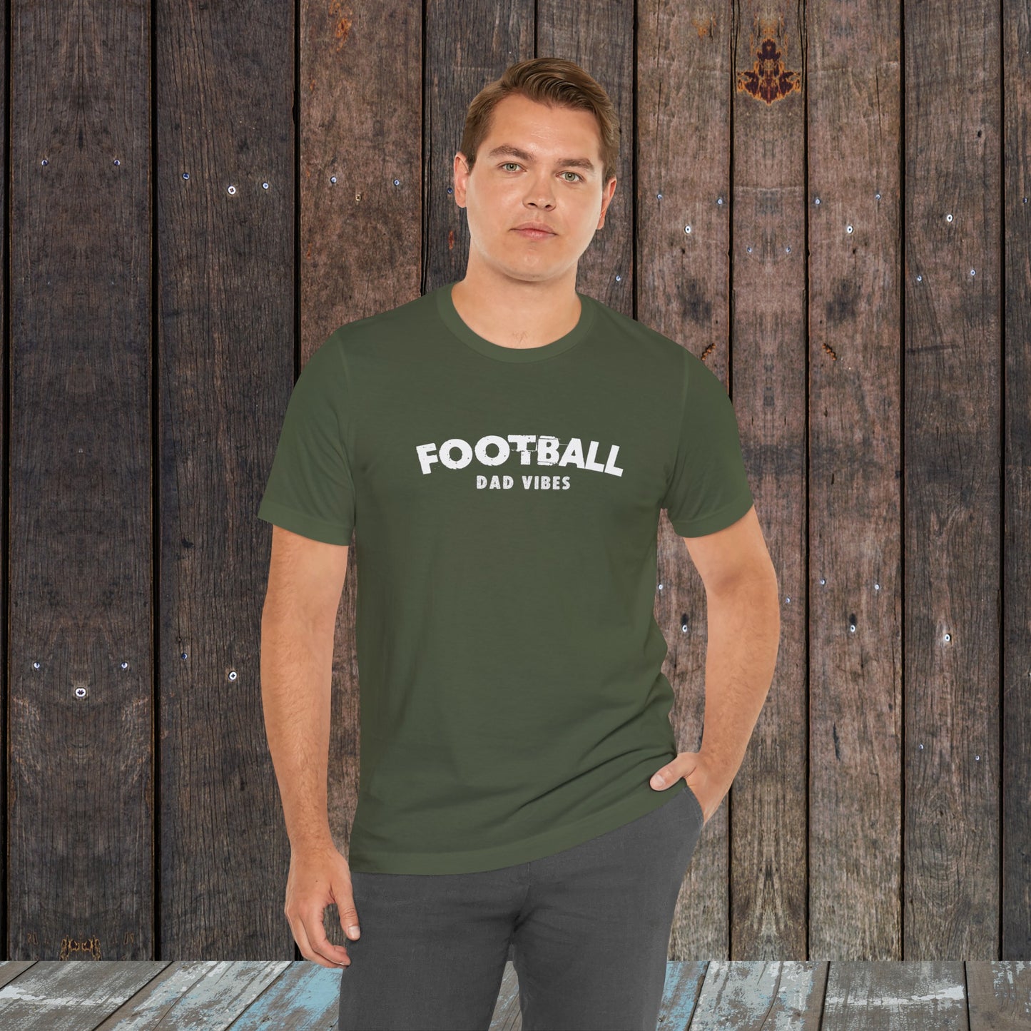 Football Dad Vibes Unisex Jersey Short Sleeve Tee