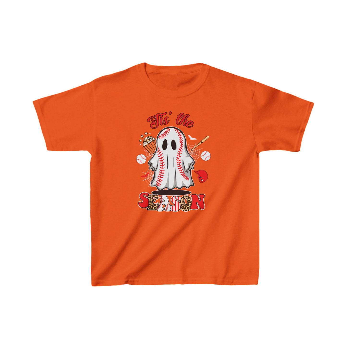 Halloween Baseball Ghost Kids Tee