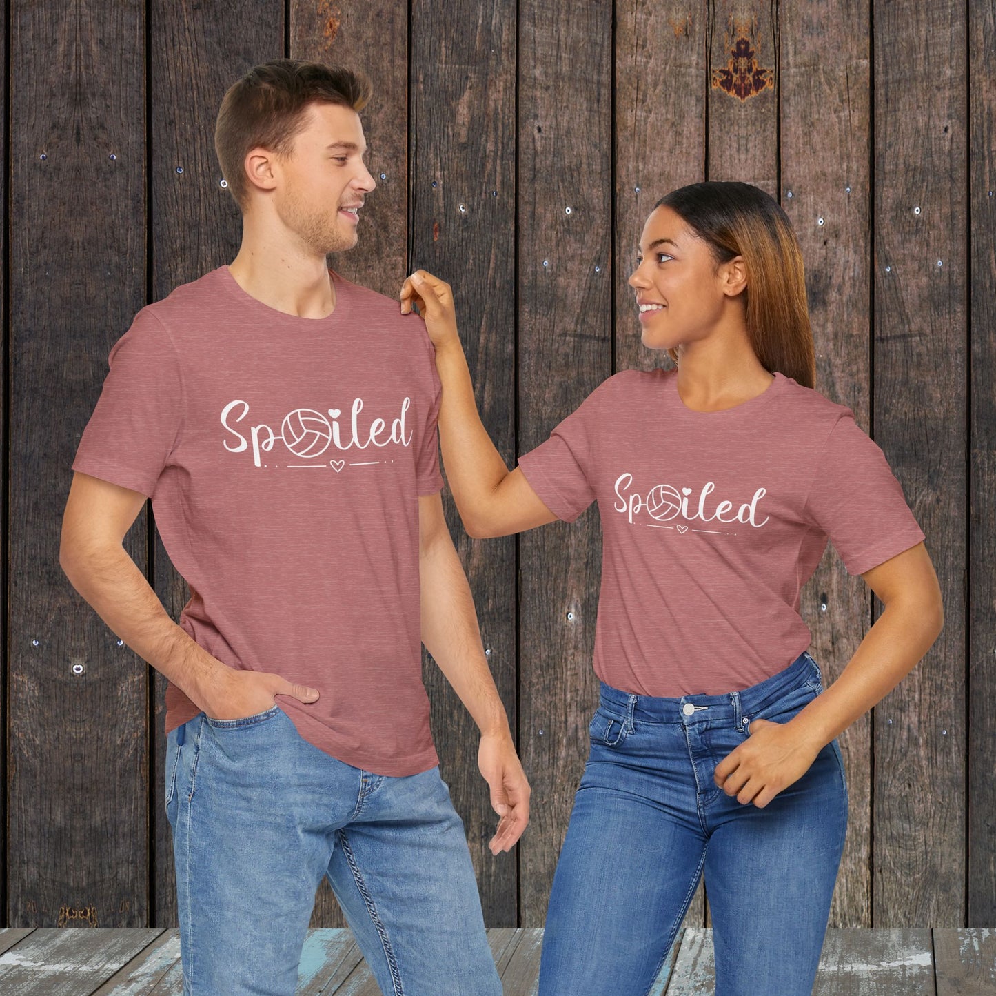 Spoiled Mom Dad Matching Game Day Shirts