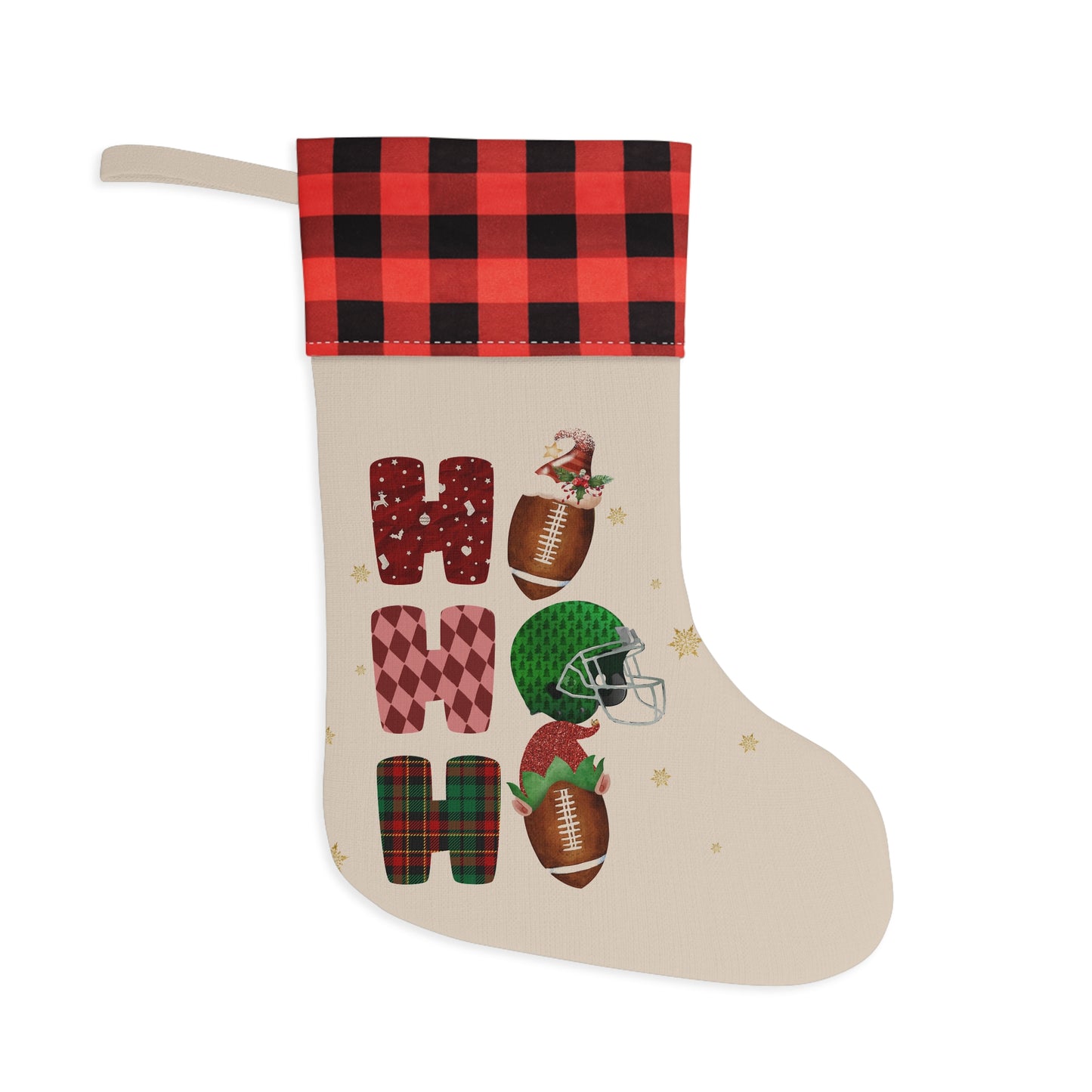 Ho Ho Ho Football Christmas Stocking