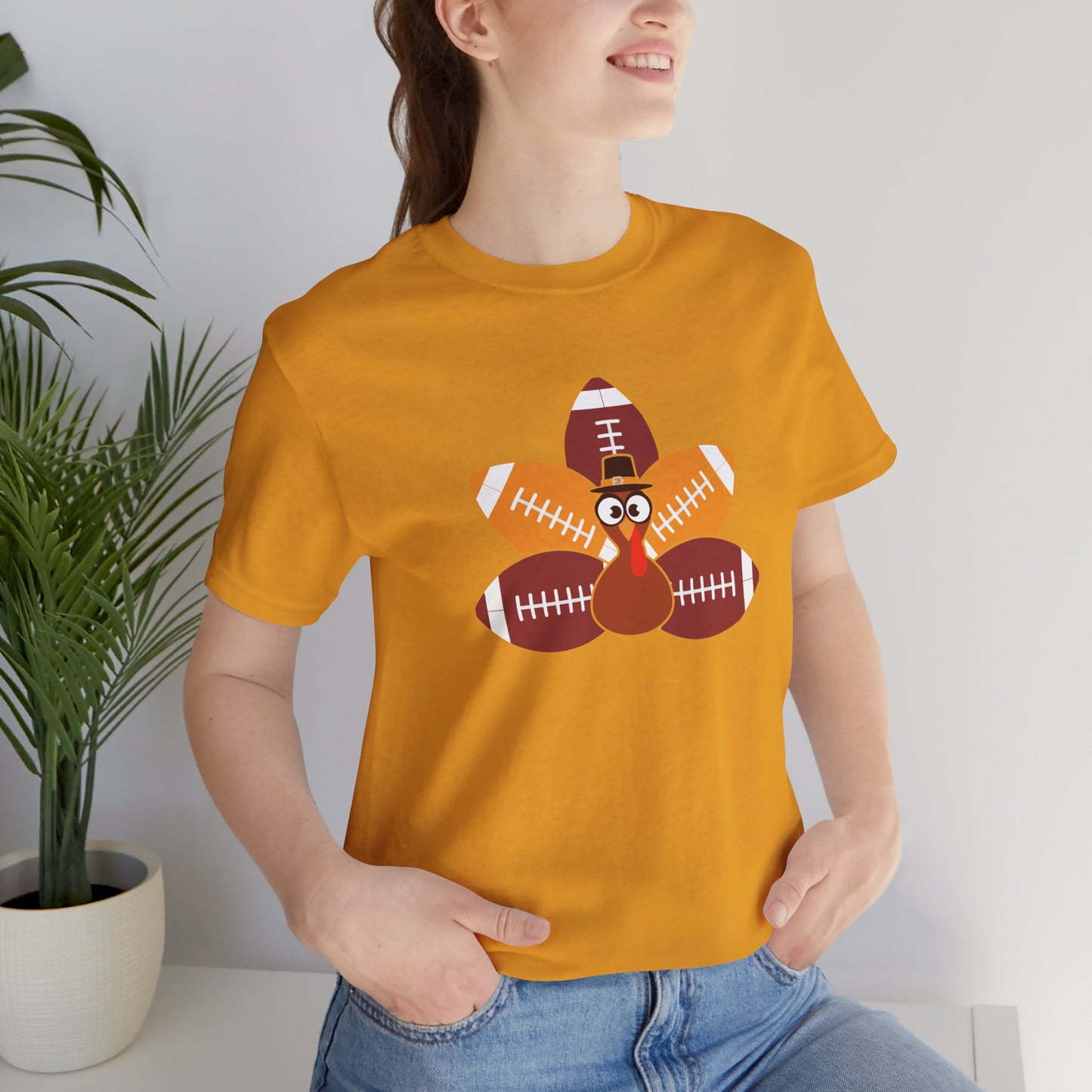 Football Thanksgiving Custom Graphic Unisex Jersey Short Sleeve Tee