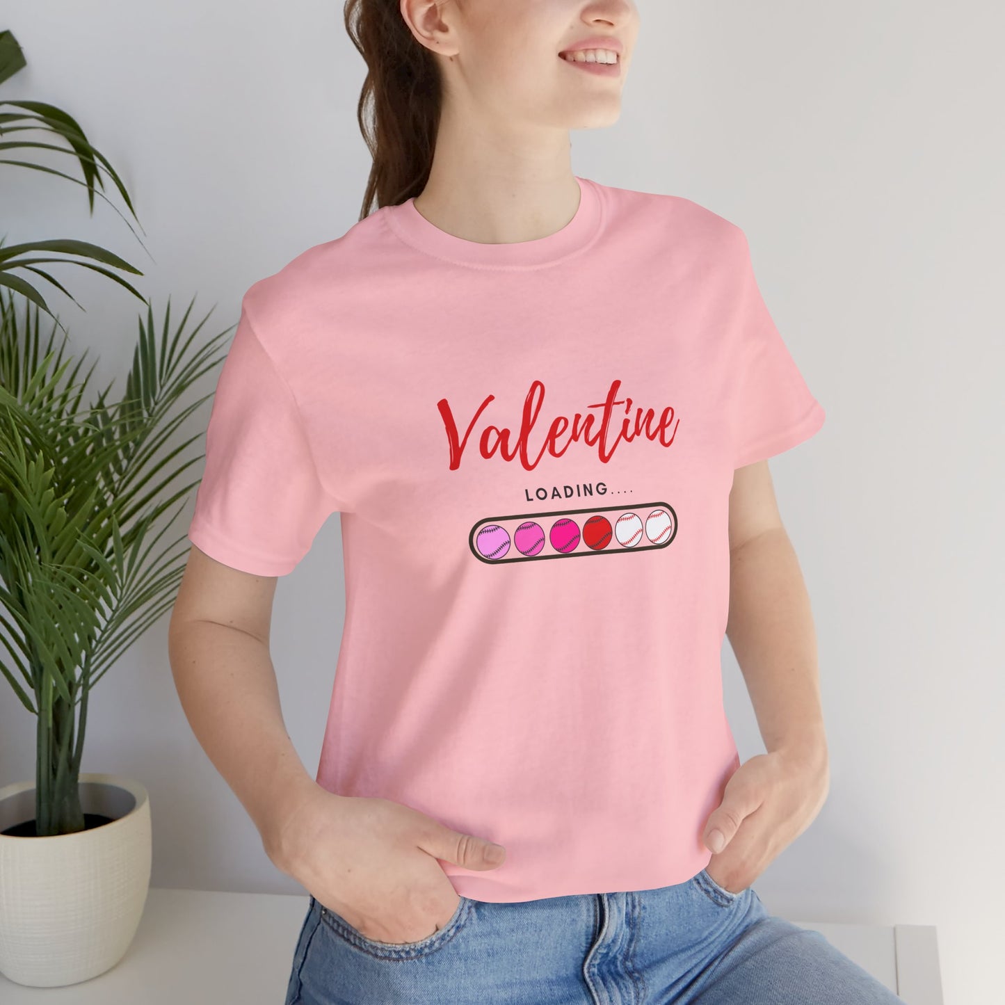 Valentine Loading Baseball Mom Unisex Tee