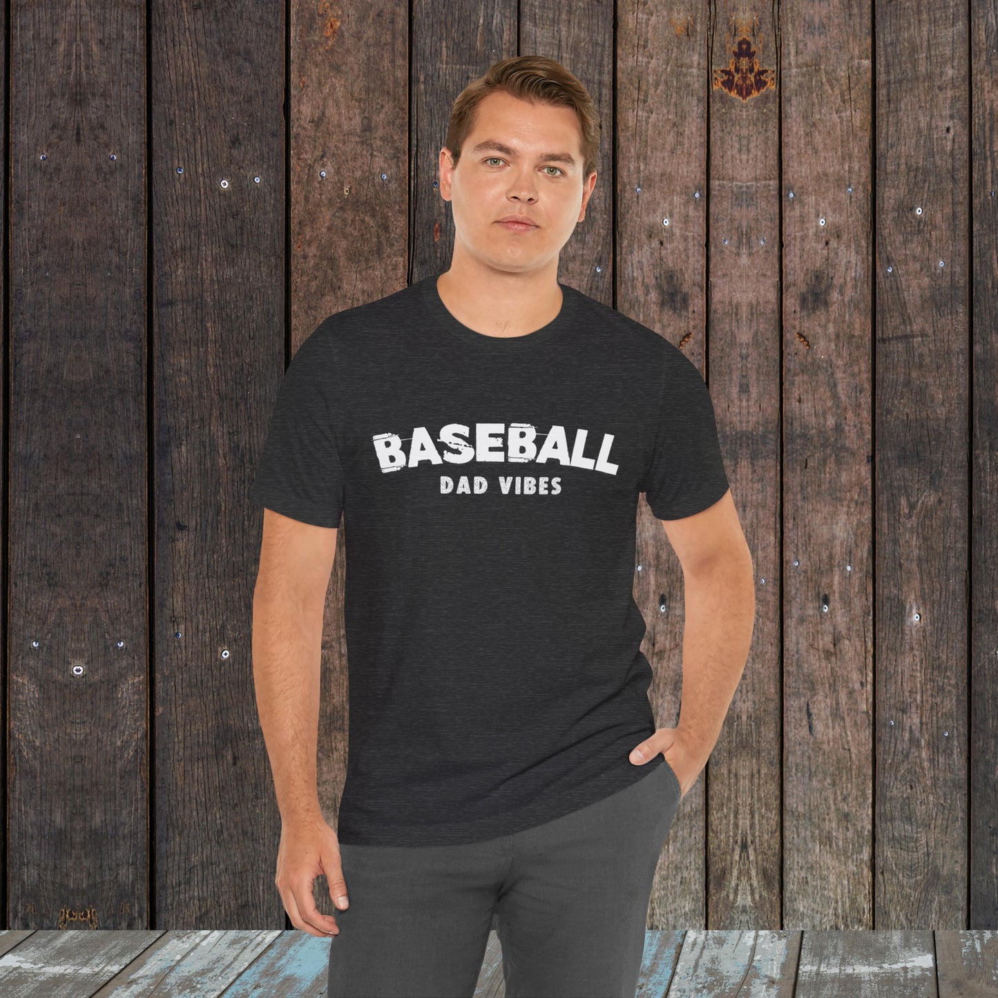 Baseball Dad Vibes Unisex Jersey Short Sleeve Tee