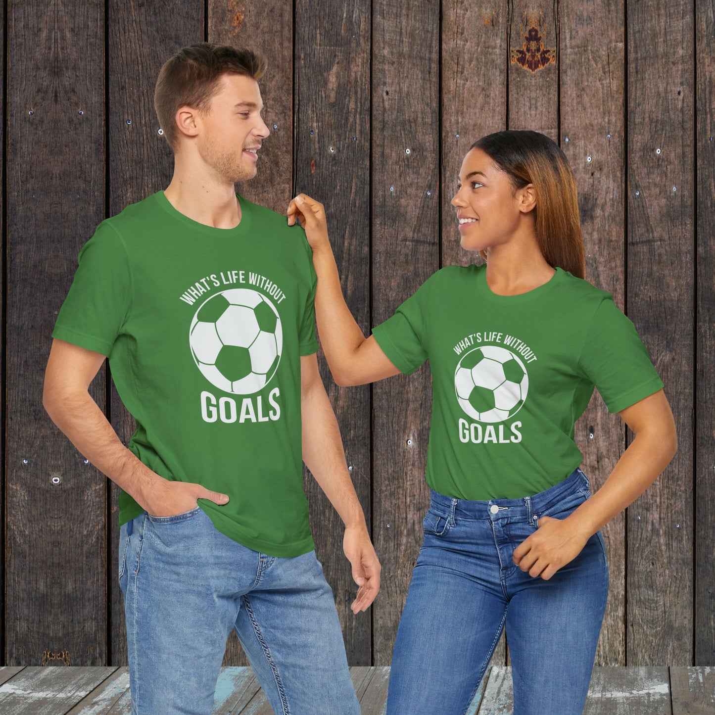 What's life without Goals Soccer mother father matching shirts for game day