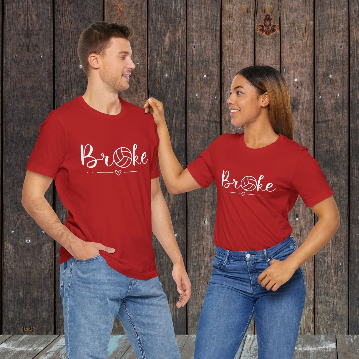 Broke Mom Dad Matching Game Day Shirts