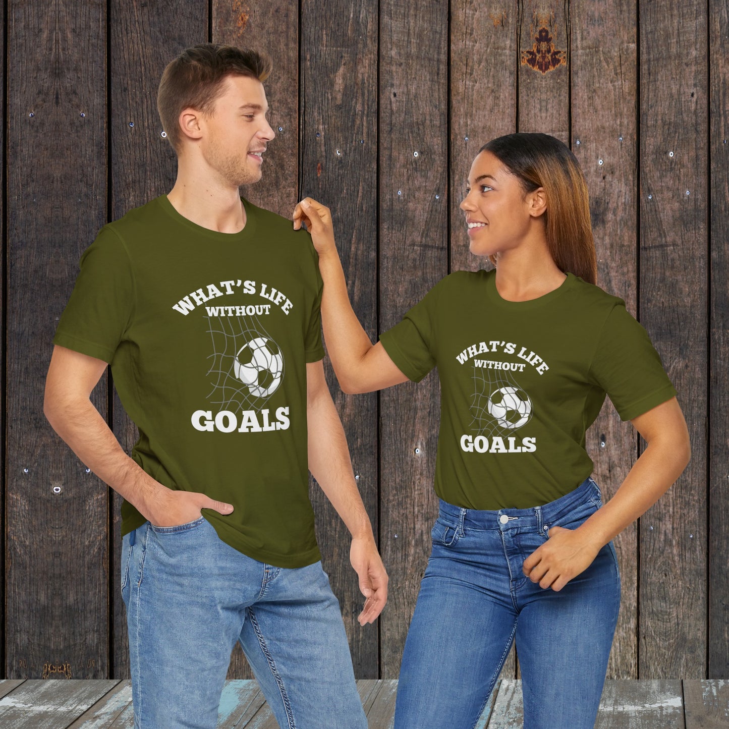 What's life without Goals Soccer matching shirts for mom and dad