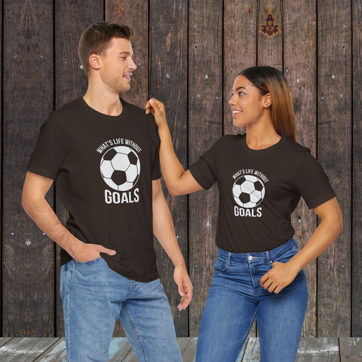 What's life without Goals Soccer mother father matching shirts for game day