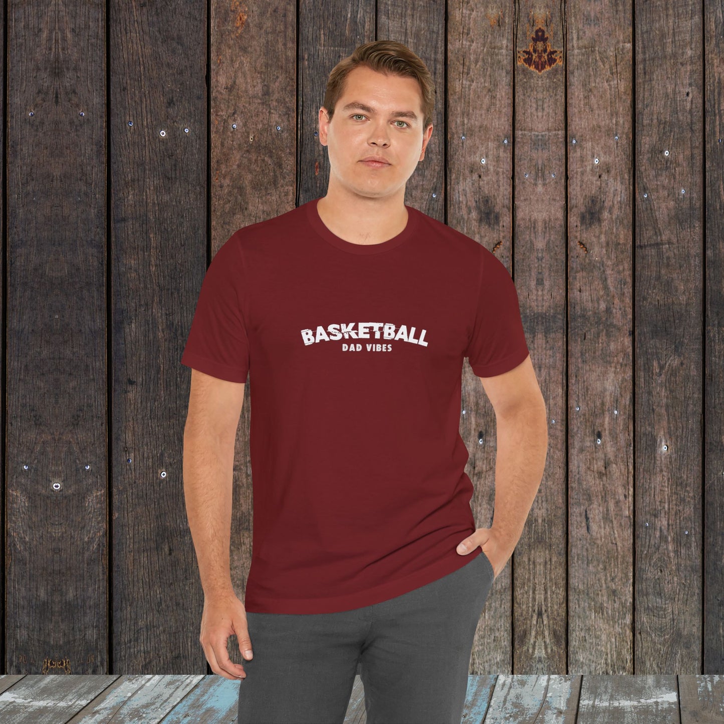 Basketball Dad Vibes Unisex Jersey Short Sleeve Tee