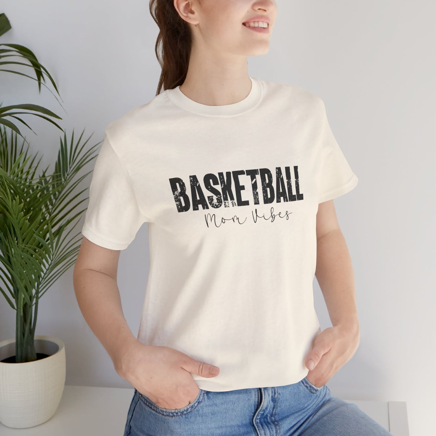 Basketball Mom Lives Vibes Unisex Jersey Short Sleeve Tee