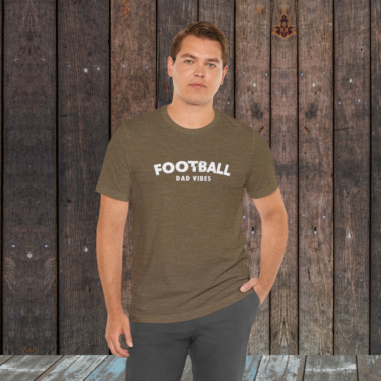 Football Dad Vibes Unisex Jersey Short Sleeve Tee