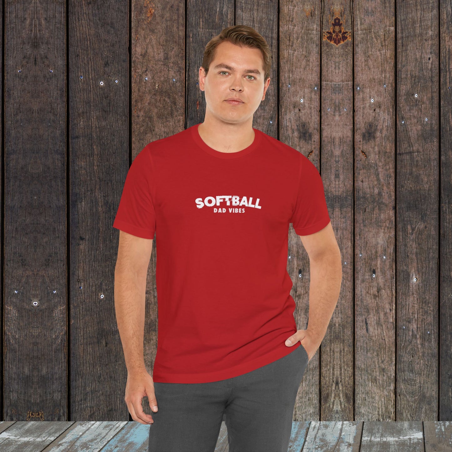 Softball Dad Vibes Unisex Jersey Short Sleeve Tee