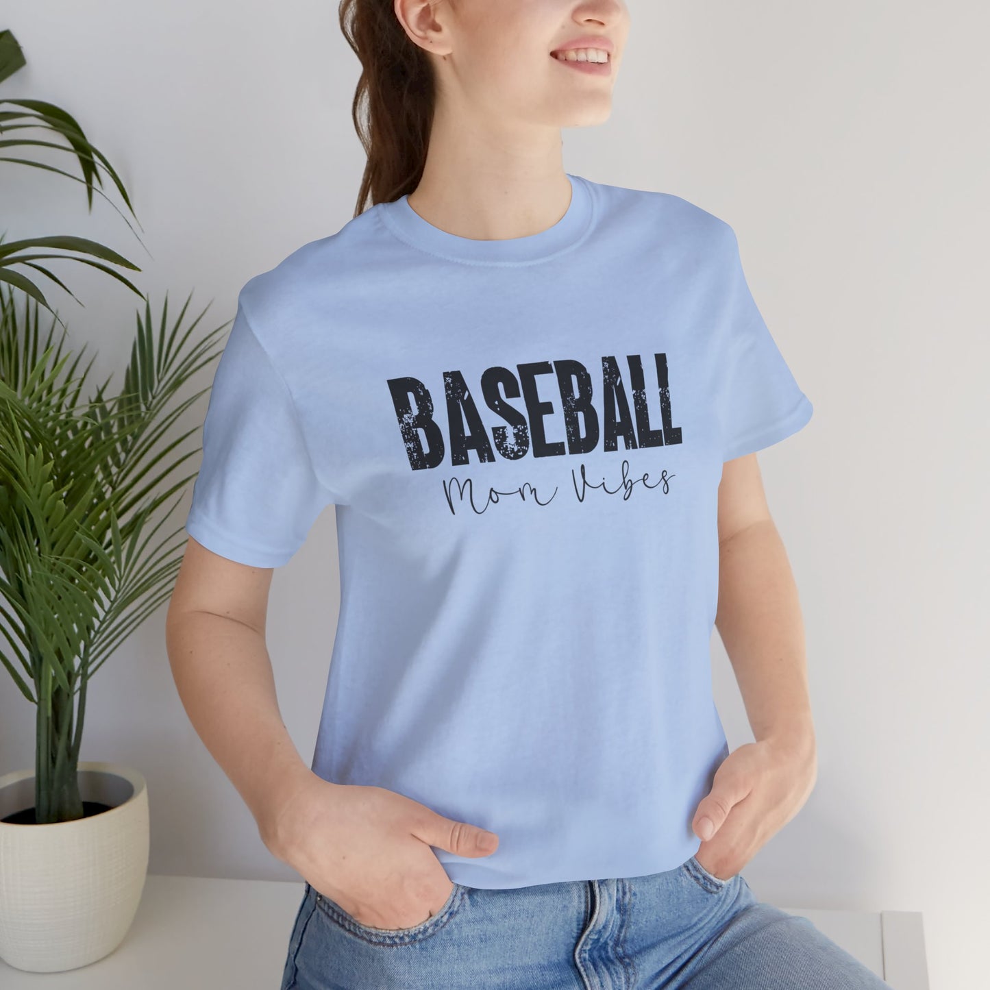 Baseball Mom Lives Vibes Unisex Jersey Short Sleeve Tee