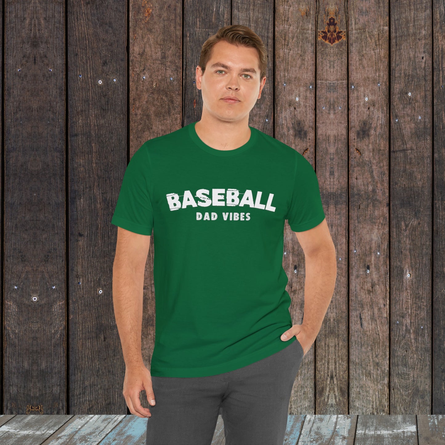 Baseball Dad Vibes Unisex Jersey Short Sleeve Tee